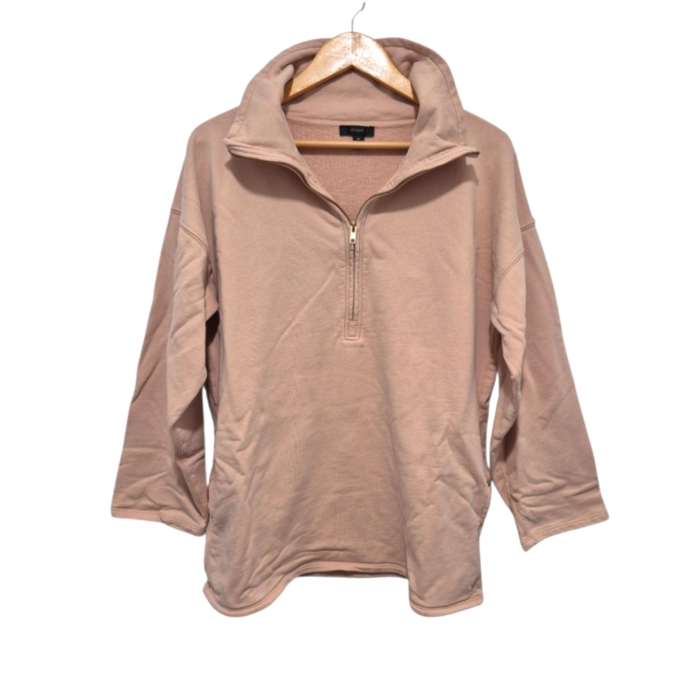 J Crew Quarter-Zip French Terry Sweatshirt - Mens Medium